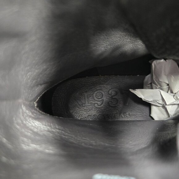 Madewell Combat Boots Leather Black Grunge Moto Lace Up Ankle Booties Size 7.5 - Picture 12 of 12